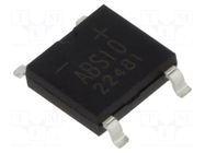 Bridge rectifier: single-phase; Urmax: 1kV; If: 0.8A; Ifsm: 30A; ABS SMC DIODE SOLUTIONS