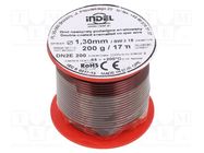 Coil wire; double coated enamelled; 1.3mm; 0.2kg; -65÷200°C INDEL