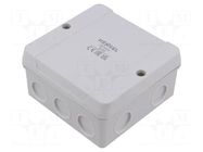 Enclosure: junction box; X: 98mm; Y: 98mm; Z: 55mm; IP55; grey HENSEL