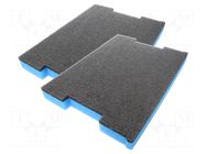 Foam insert; graphite-blue; 433x315x40mm; 2pcs. LeanFoam