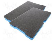 Foam insert; 500x320x40mm; 2pcs. LeanFoam