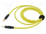 Cable; Jack 3.5mm 3pin plug,both sides; 2m; Plating: gold-plated TASKER