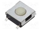 Microswitch TACT; SPST-NO; Pos: 2; 0.05A/12VDC; SMT; 1.57N; 3.1mm E-SWITCH