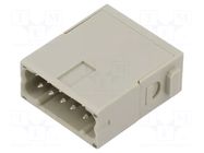 Connector: HDC; module; male; 10A; 250V; Han-Modular®; PIN: 12 HARTING