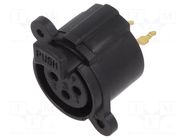 Connector: XLR; socket; female; 5A; PIN: 3; straight; soldering,THT CLIFF