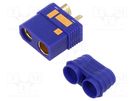 Plug; DC supply; QS; female; PIN: 2; for cable; soldering; blue; 110A 