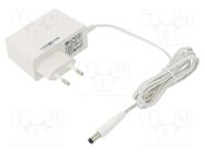 Power supply: switching; mains,plug; 24VDC; 1A; 24W; Plug: EU; white POS