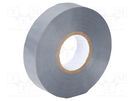Tape: electrical insulating; W: 19mm; L: 20m; Thk: 0.13mm; grey; 160% PARTEX