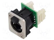 Connector: RJ45; socket; XLRnet; Cat: 5e; with push button; IDC AMPHENOL