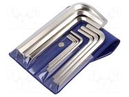 Wrench-set; hex key; steel; 10pcs. IRIMO