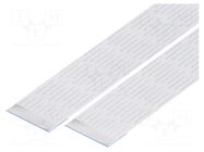FFC tape; Cores: 25; Tape ph: 1mm; L: 304mm; 1A; 60V; FFC10-TIN GCT