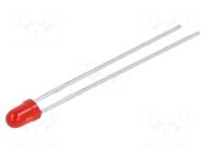LED; red; 3mm; 400÷900mcd; 50°; Front: convex; 1.95÷2.5VDC KINGBRIGHT ELECTRONIC