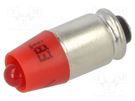 LED lamp; red; S5,7s,T1-3/4; 24VDC; 24VAC; -20÷60°C; Mat: plastic CML INNOVATIVE TECHNOLOGIES