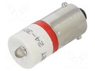 LED lamp; red; BA9S,T10; 24÷30VDC; plastic; -20÷60°C CML INNOVATIVE TECHNOLOGIES