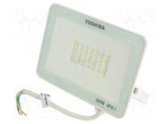 Lamp: LED flood light; 230VAC; 30W; white cold; 120°; 6500K; IP65 TOSHIBA LED LIGHTING