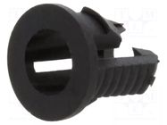 LED holder; 3mm; one-piece; black; UL94V-2; L: 5.1mm; polyamide BIVAR