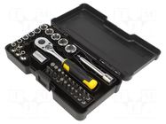 Wrench-set; socket spanner; Mounting: 1/4"; 37pcs. STANLEY