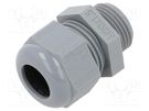 Cable gland; without nut; M20; 1.5; IP68; polyamide; grey; Entrelec TE Connectivity