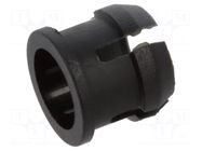LED holder; 5mm; one-piece; black; UL94V-2; L: 5.8mm; polyamide BIVAR
