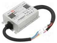 Power supply: switching; LED; 20W; 32.4÷54VDC; 350mA; 90÷305VAC MEAN WELL