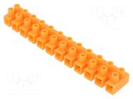 Connector: terminal block; 230V; screw terminal; orange; 16mm2 PLASTROL