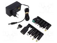 Power supply: switching; mains,plug-in; 3VDC,; 27W; 81%; black Goobay