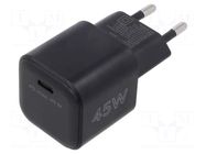 Power supply: switching; mains,plug-in; 5VDC,; 45W; 82.3%; black Goobay