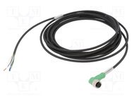 Connection lead; M12; PIN: 5; angled; 5m; plug; 60VAC; 4A; SAC; PUR PHOENIX CONTACT