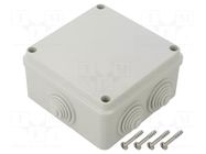 Enclosure: junction box; X: 108mm; Y: 108mm; Z: 58mm; wall mount SCAME