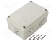 Enclosure: junction box; X: 88mm; Y: 128mm; Z: 58mm; wall mount; IP55 SCAME