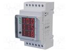 Ammeter; digital,mounting; True RMS; for DIN rail mounting; LED F&F