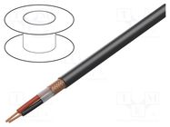 Wire: loudspeaker cable; 2x4mm2; stranded; OFC; black; -20÷70°C TASKER