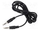 Cable; Jack 3.5mm plug,both sides; 1.5m; black; PVC VCOM