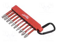 Kit: screwdriver bits; impact; 15pcs. Milwaukee