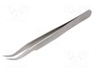 Tweezers; 115mm; for precision works; Blades: narrow,curved WELLER