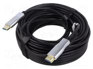 Cable; HDMI plug,both sides; HDCP 2.2,HDMI 2.0,optical; 10m Goobay