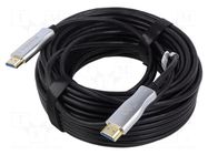 Cable; HDMI plug,both sides; HDCP 2.2,HDMI 2.0,optical; 20m Goobay