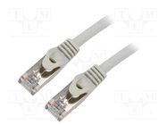 Patch cord; S/FTP; 6a; solid; Cu; LSZH; grey; 7.5m; 27AWG; Cablexpert GEMBIRD