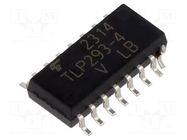 Optocoupler; SMD; Ch: 4; Uinsul: 3.75kV; Uce: 80V; SO16; 50mA TOSHIBA