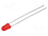 LED; red; 3mm; 500÷1200mcd; 50°; Front: convex; 1.95÷2.5VDC; tape KINGBRIGHT ELECTRONIC