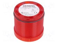 Module: light signaller; red; LED; 230VAC; IP65; Ø70x65.5mm; 8WD44 SIEMENS