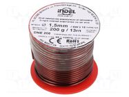 Coil wire; single coated enamelled; 1.5mm; 0.2kg; -65÷200°C INDEL