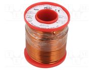Coil wire; single coated enamelled; 2.5mm; 1kg; -65÷200°C INDEL