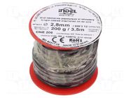 Coil wire; single coated enamelled; 2.8mm; 0.2kg; -65÷200°C INDEL
