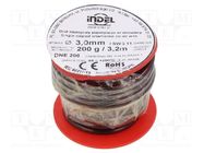 Coil wire; single coated enamelled; 3mm; 0.2kg; -65÷200°C INDEL