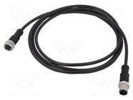Cable: for sensors/automation; M12; PIN: 5; with metal nut; plug AMPHENOL LTW
