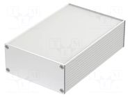 Enclosure: with panel; Filotec; X: 105mm; Y: 160mm; Z: 48mm; natural BOPLA