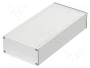 Enclosure: with panel; Filotec; X: 105mm; Y: 220mm; Z: 48mm; natural BOPLA
