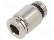 Push-in fitting; straight; -0.99÷20bar; nickel plated brass AIGNEP