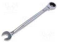 Wrench; combination spanner,with ratchet; 8mm; L: 140mm; satin FACOM